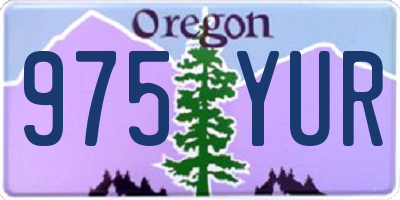 OR license plate 975YUR