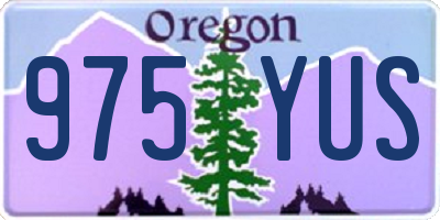 OR license plate 975YUS