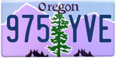 OR license plate 975YVE