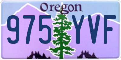 OR license plate 975YVF