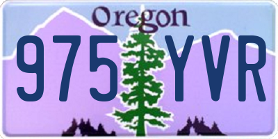 OR license plate 975YVR