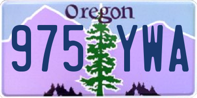 OR license plate 975YWA