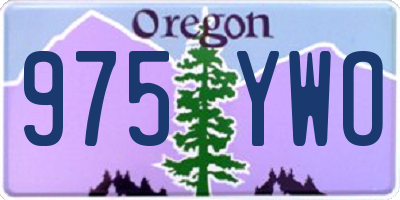 OR license plate 975YWO