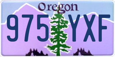 OR license plate 975YXF