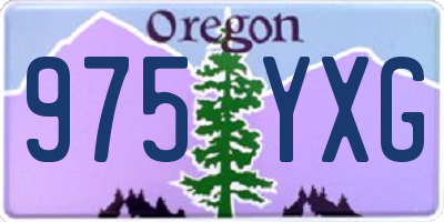OR license plate 975YXG