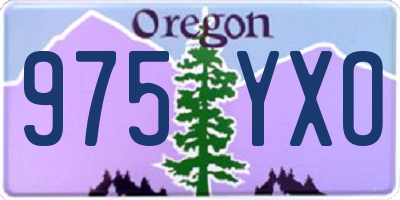 OR license plate 975YXO