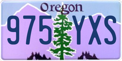 OR license plate 975YXS