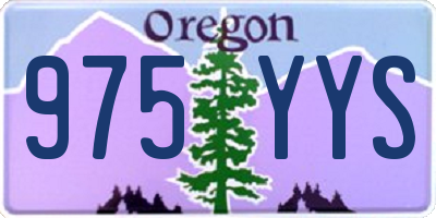 OR license plate 975YYS