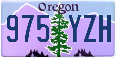 OR license plate 975YZH