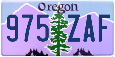 OR license plate 975ZAF