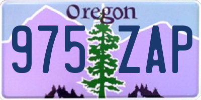 OR license plate 975ZAP