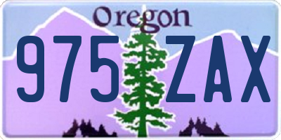 OR license plate 975ZAX