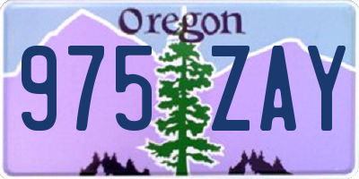 OR license plate 975ZAY