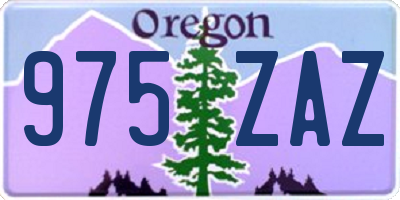 OR license plate 975ZAZ