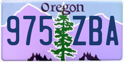 OR license plate 975ZBA