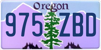 OR license plate 975ZBD