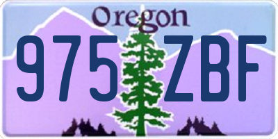 OR license plate 975ZBF