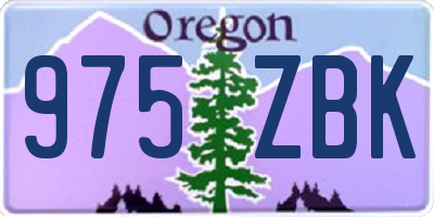 OR license plate 975ZBK