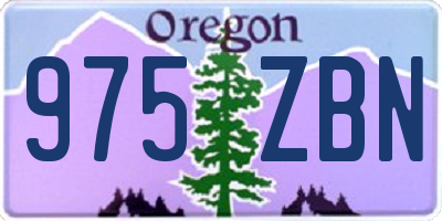 OR license plate 975ZBN