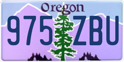OR license plate 975ZBU