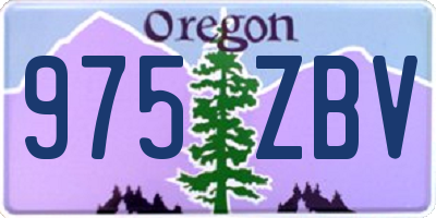 OR license plate 975ZBV