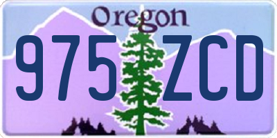 OR license plate 975ZCD