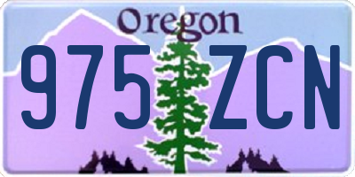 OR license plate 975ZCN