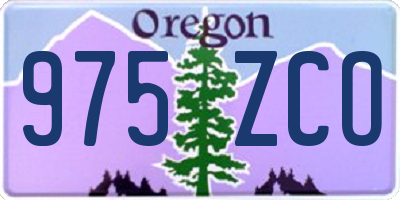 OR license plate 975ZCO