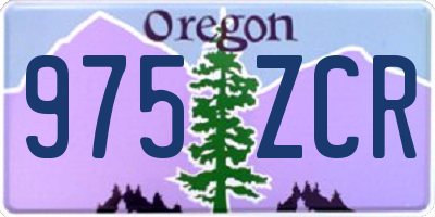 OR license plate 975ZCR