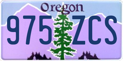 OR license plate 975ZCS