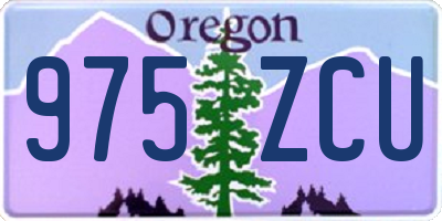 OR license plate 975ZCU