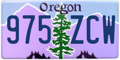 OR license plate 975ZCW
