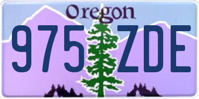 OR license plate 975ZDE