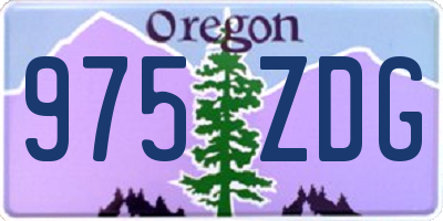 OR license plate 975ZDG