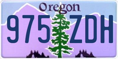 OR license plate 975ZDH