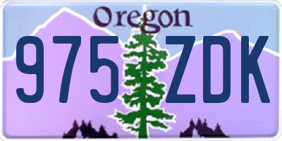 OR license plate 975ZDK