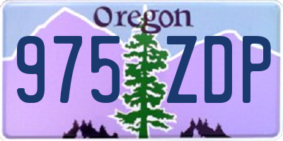 OR license plate 975ZDP