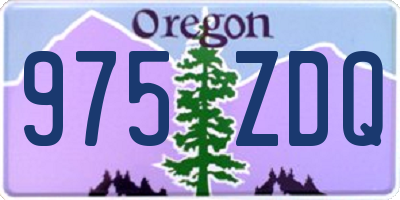 OR license plate 975ZDQ