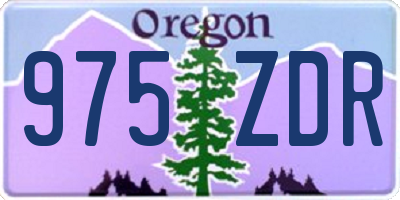 OR license plate 975ZDR