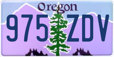 OR license plate 975ZDV