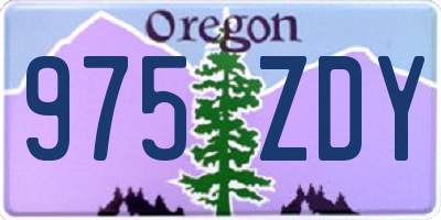 OR license plate 975ZDY