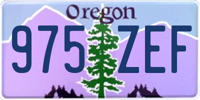 OR license plate 975ZEF