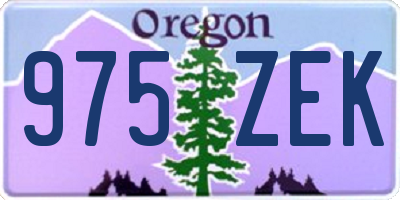 OR license plate 975ZEK