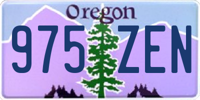 OR license plate 975ZEN