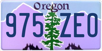 OR license plate 975ZEO