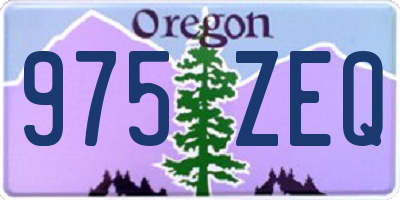 OR license plate 975ZEQ