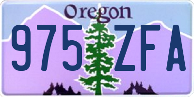 OR license plate 975ZFA