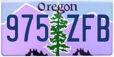 OR license plate 975ZFB