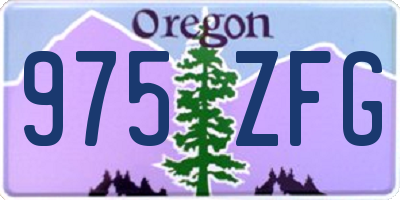 OR license plate 975ZFG