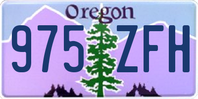 OR license plate 975ZFH